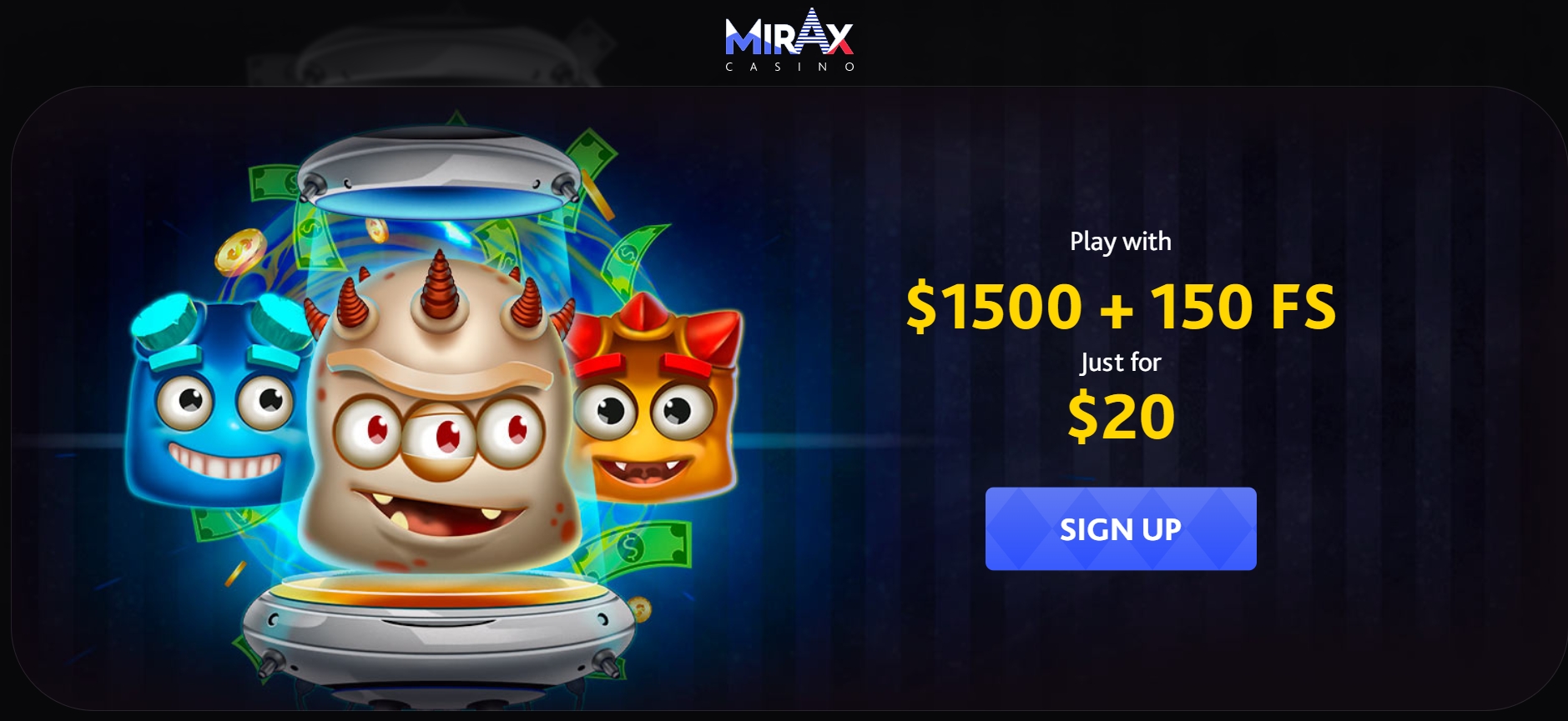 mirax bonus for $20