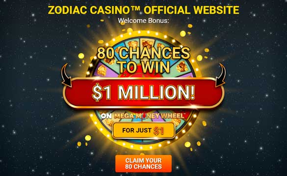 Zodiac casino bonus mega Money wheel 80fs